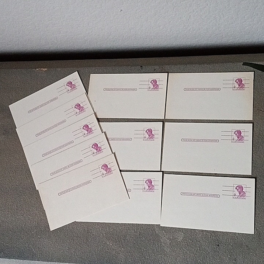 Lot of 11 Uncirculated Vintage 1963 4¢ ABRAHAM LINCOLN US Postcards.
